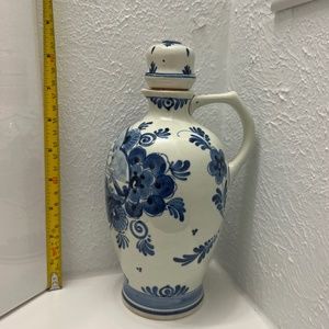 Vintage Erven Lucas Bols Cruet Jug Porcelain Delfts Blauw Hand Painted
